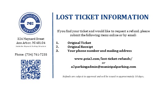 PCI Lost Ticket Business Card v. 2026